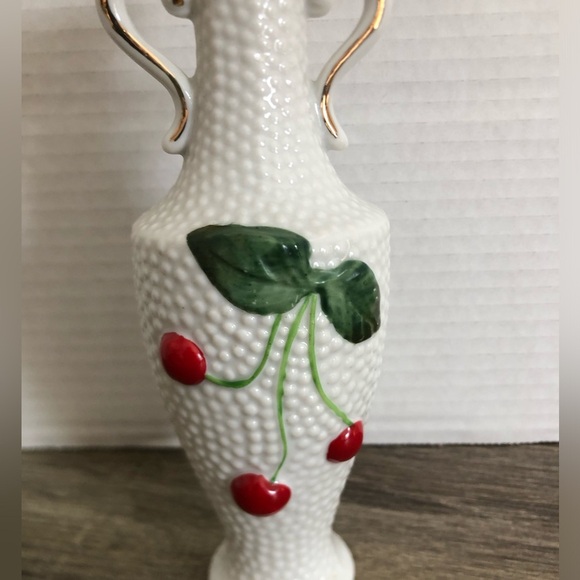Vtg Adorable Cherry Vase - Picture 5 of 11